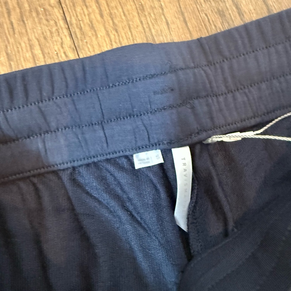 NWT Sz S Travis Mathew Navy Cloud Terry Wide-Leg Jogger Pants - Lightweight - Picture 5 of 5